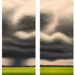 Luminous Greens Diptych